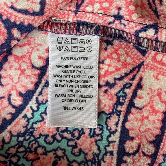 Paraphrase Women's Pink‎ / Blue Abstract Boho Tunic Tank Top Size Small - Picture 8 of 12